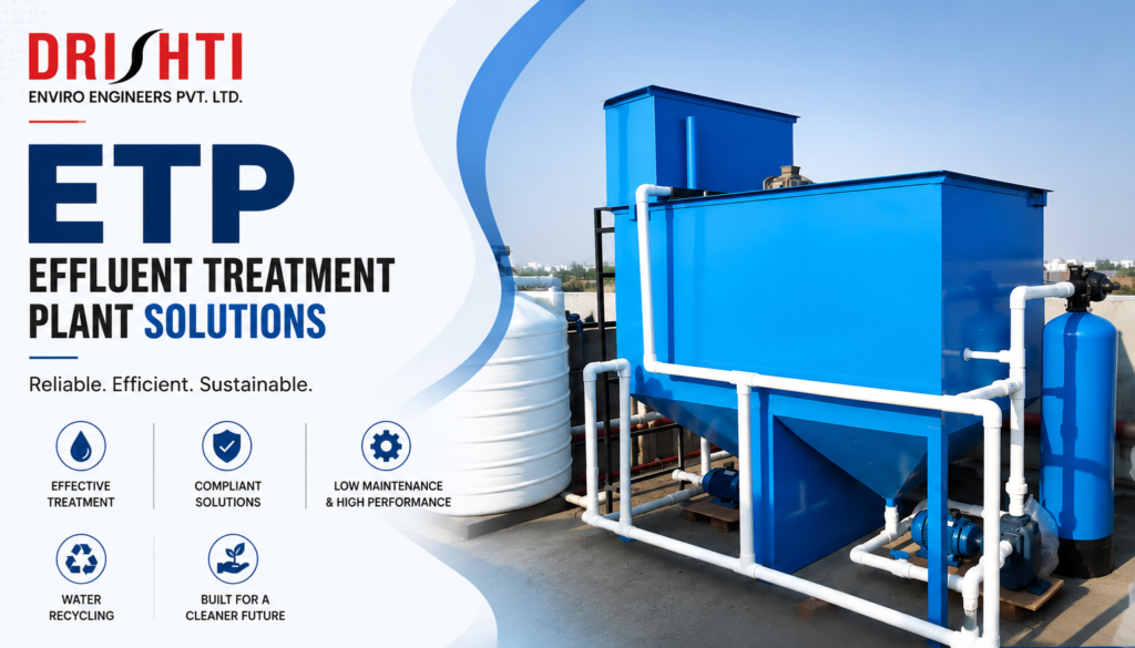 Effluent Treatment Plant (ETP) Manufacturer in India by Drishti Enviro Engineers Pvt. Ltd.