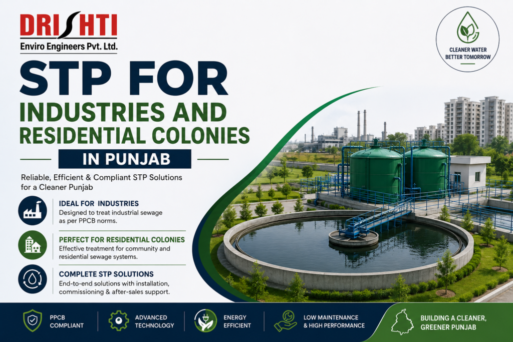 STP for industries and residential colonies in Punjab with advanced sewage treatment plant for PPCB compliance